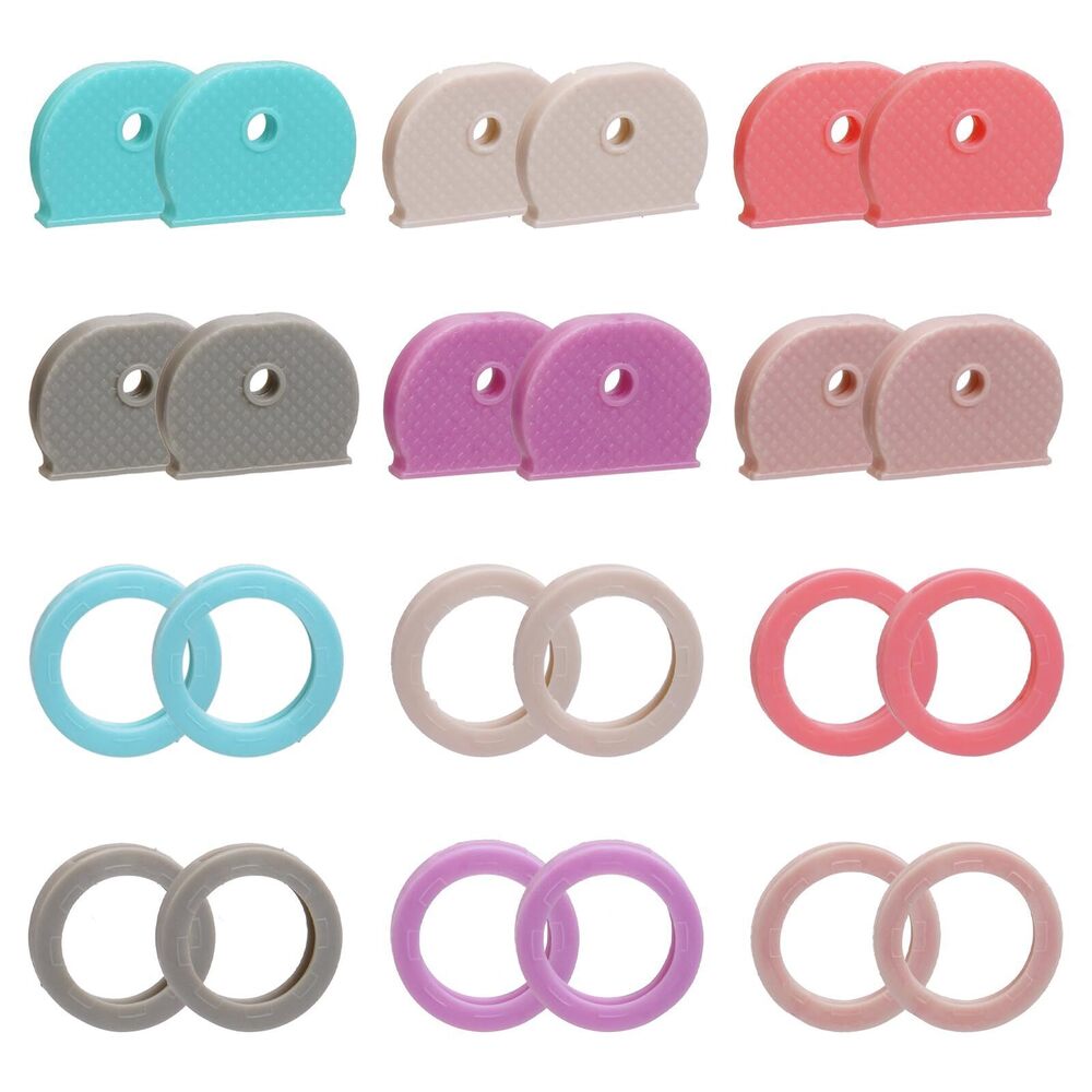 8147 24 Pack Key Covers Caps, Plastic Key Color Identifiers Key Caps Covers